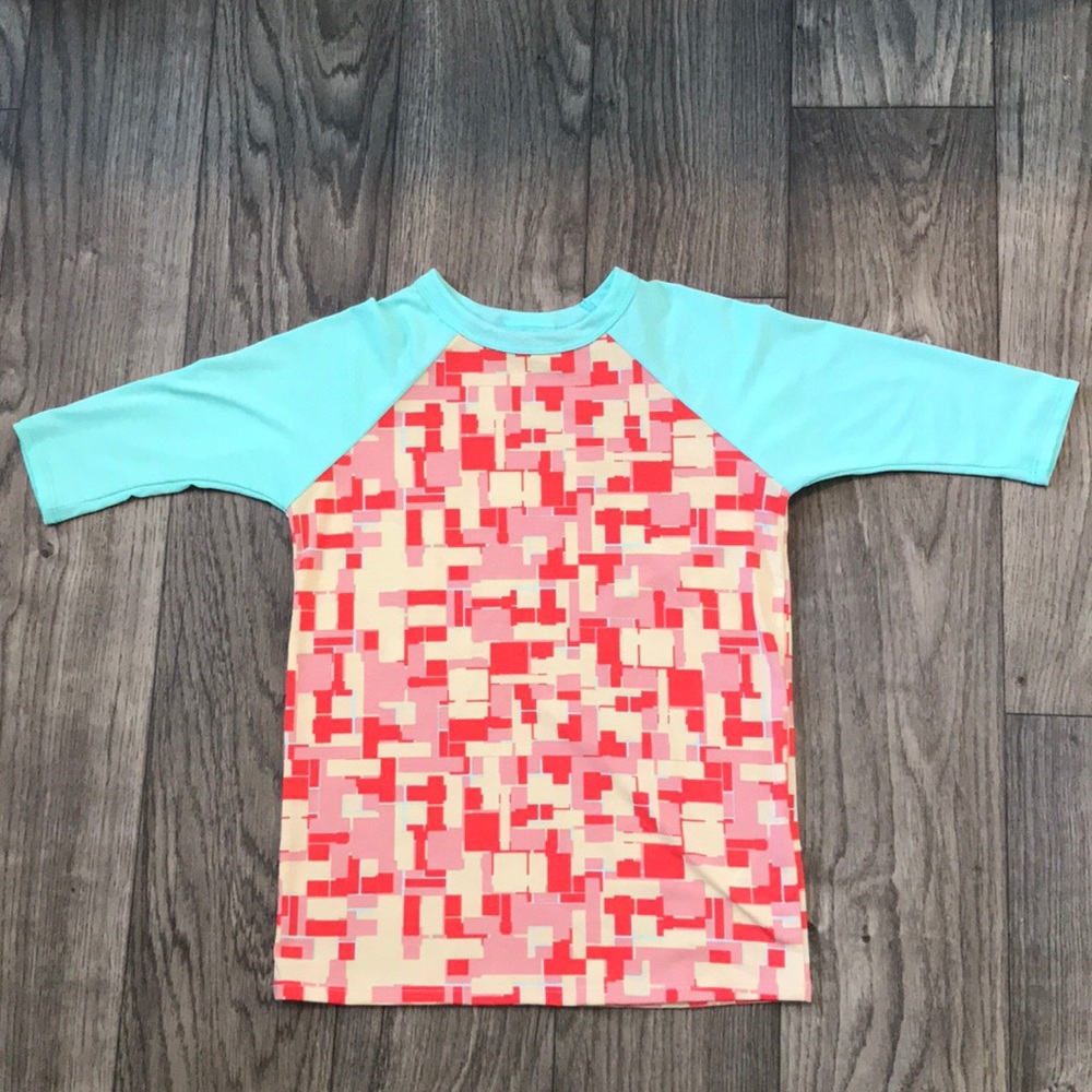 LuLaRoe Unisex Kids Sloan Print T-Shirt, 10/12